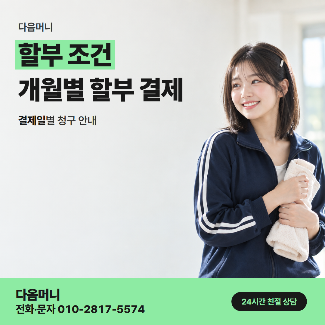다음머니 음성카드깡 명세서에 나뉘어 나오는 할부 금액